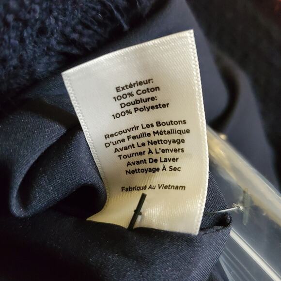 Talbots Dark Blue fringed Tweed lined career pencil skirt NWT Size 2 - Picture 6 of 7